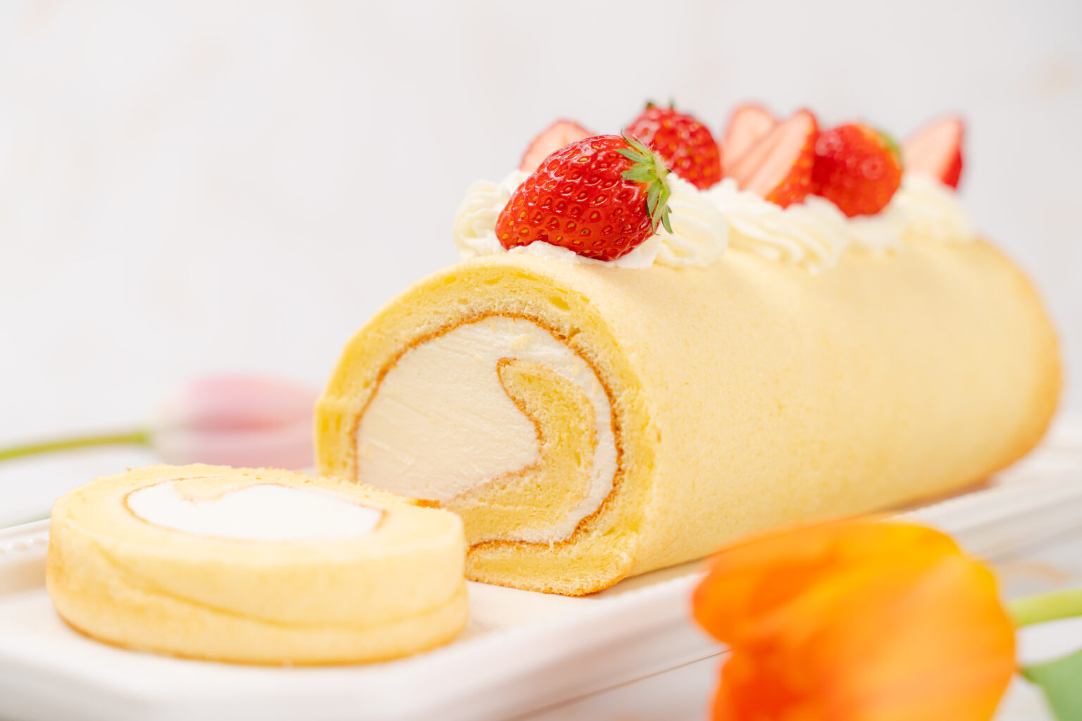 季節のシフォンロールケーキ - MÉLODIE du GÂTEAU